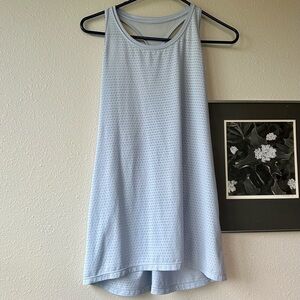 Athleta racerback relaxed fit athletic lightweight light blue tank Large